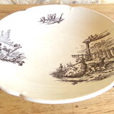 Antique compotier in rustic iron earth