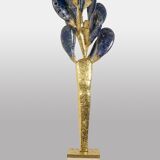 Jacques Duval Brasseur, Large golden brass cactus sculpture. 1992