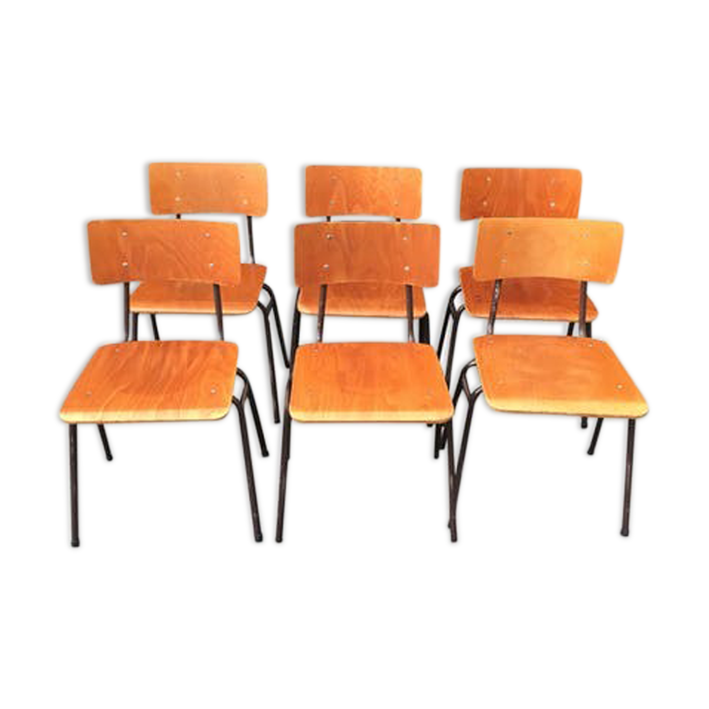 Lot de 6 chaises d'école