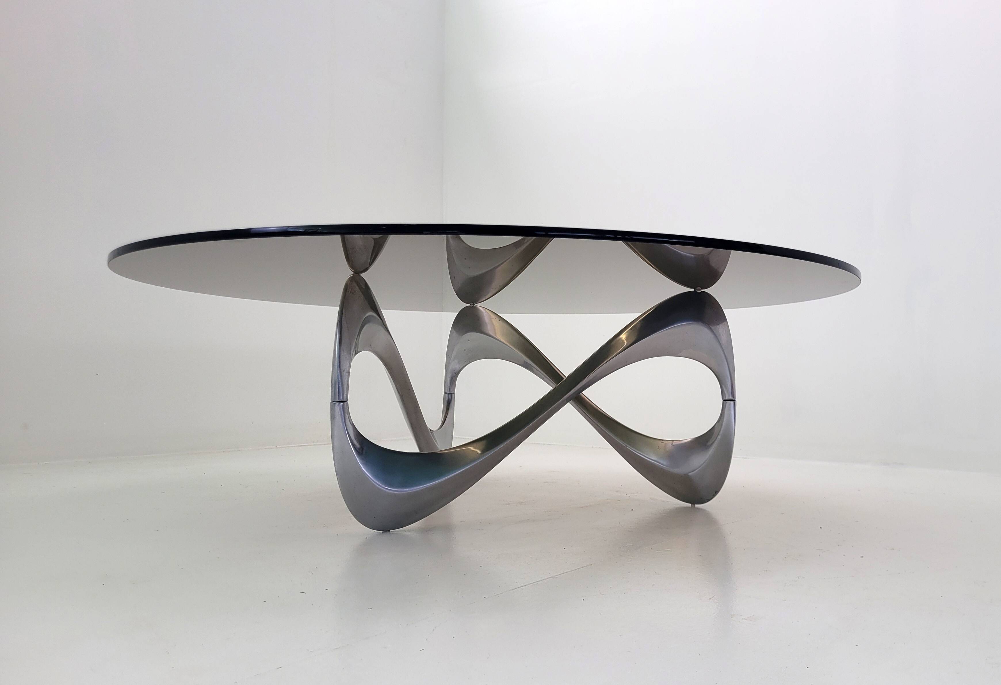 coffee table "Snake" by Knut Hesterberg for Ronald Schmitt, 1960s