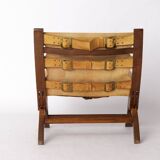 1 of 2 Børge Mogensen Folding Chair – 1950s Teak & Leather – Danish