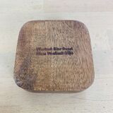 60s teak pocket emptier, square