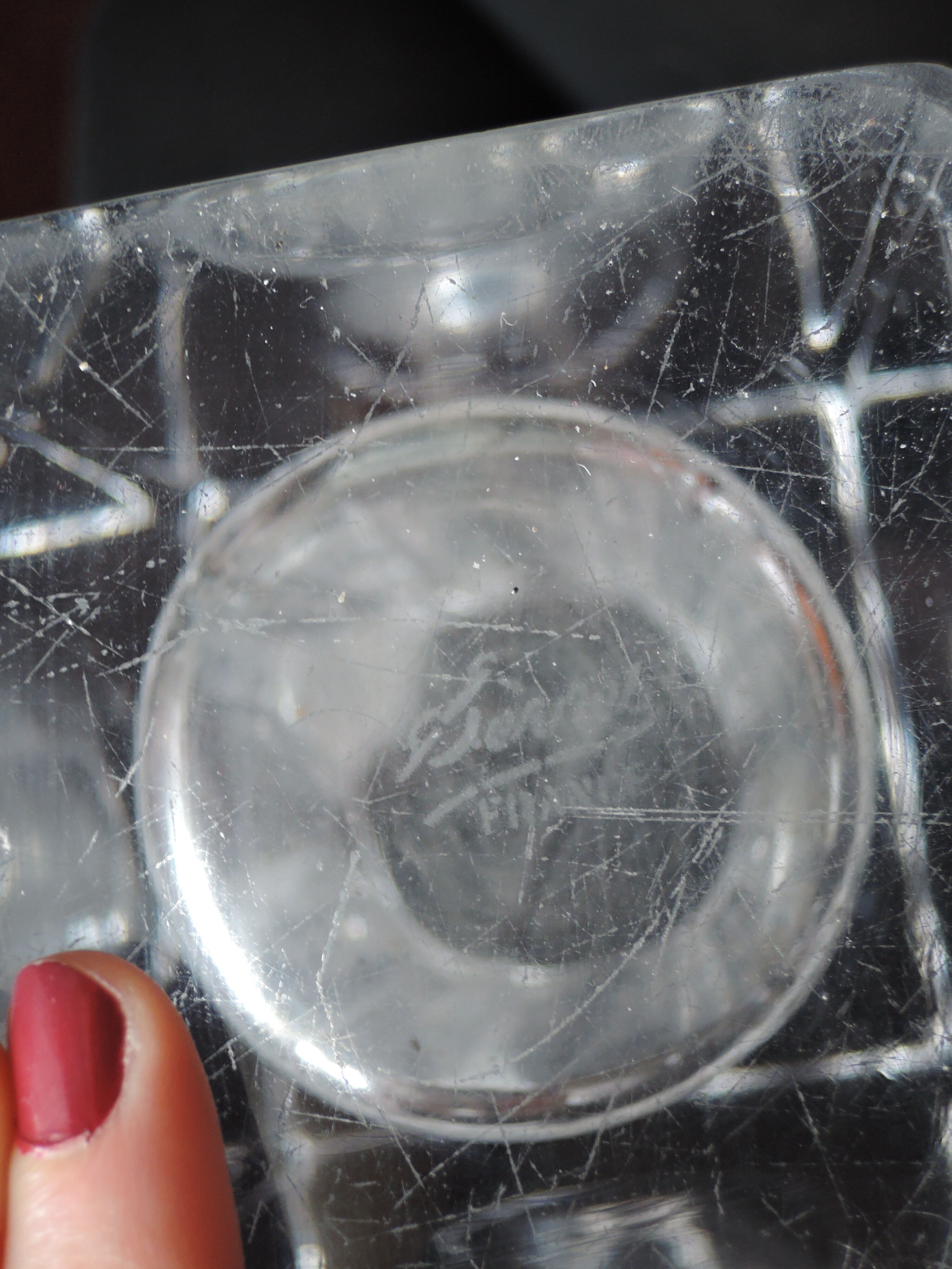 Crystal vase signed Sèvres france