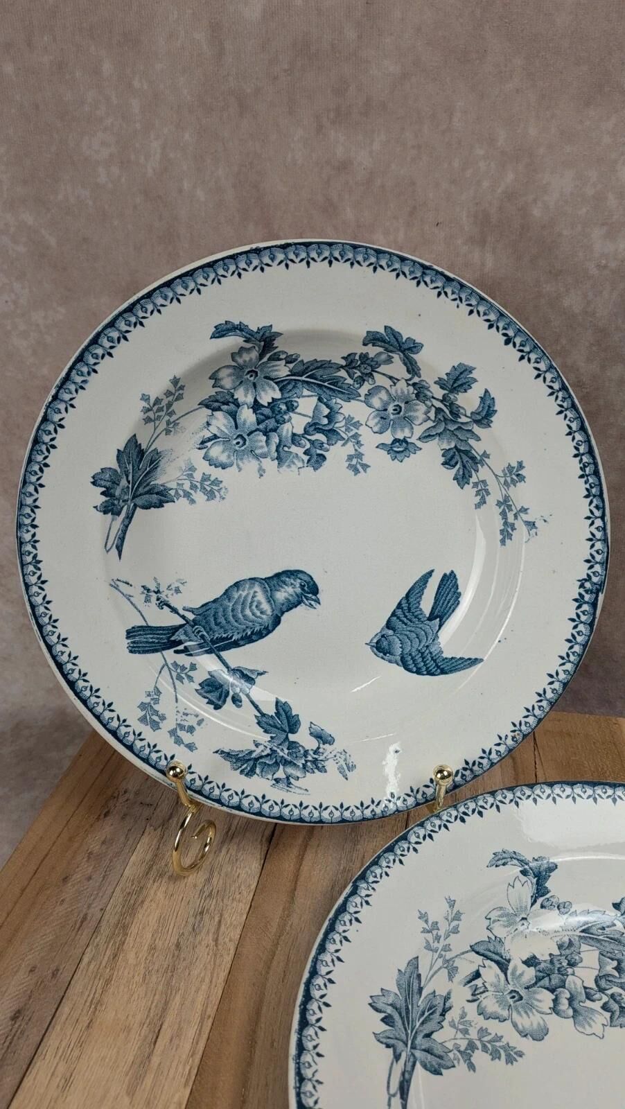 Set of 2 deep plates Longwy – Mésange model