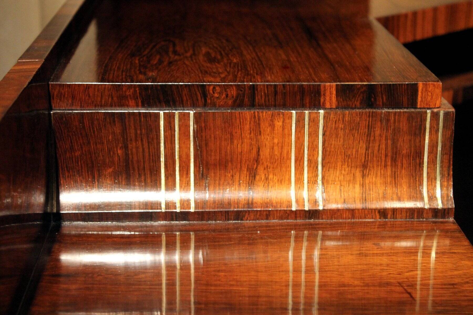 Art Deco Veneer Writing Desk or Vanity Table, 1920s