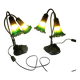 Paire de lampes nymphéas
