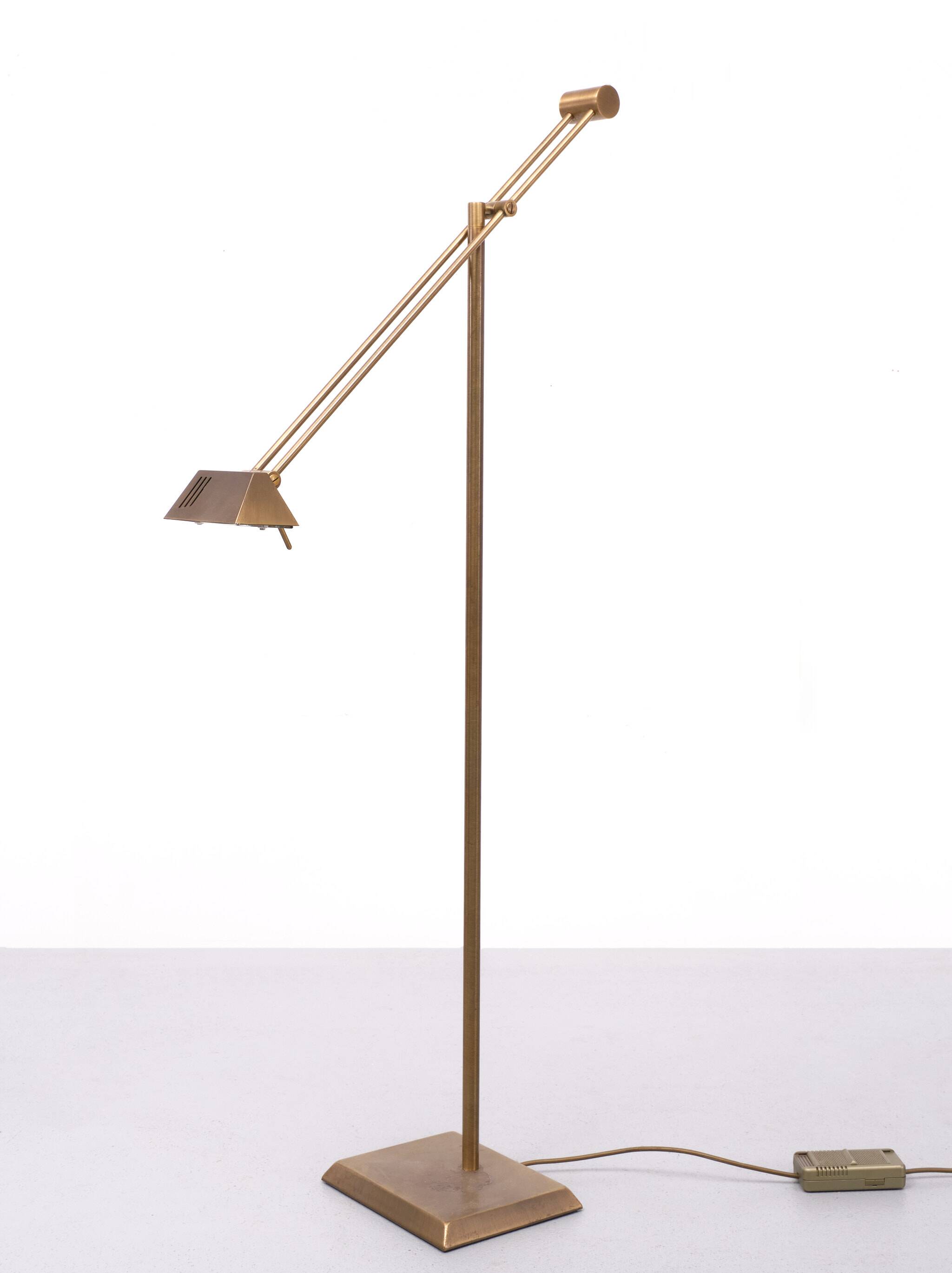 Hillebrand Halogen Bronze Floor lamp 1980s Germany