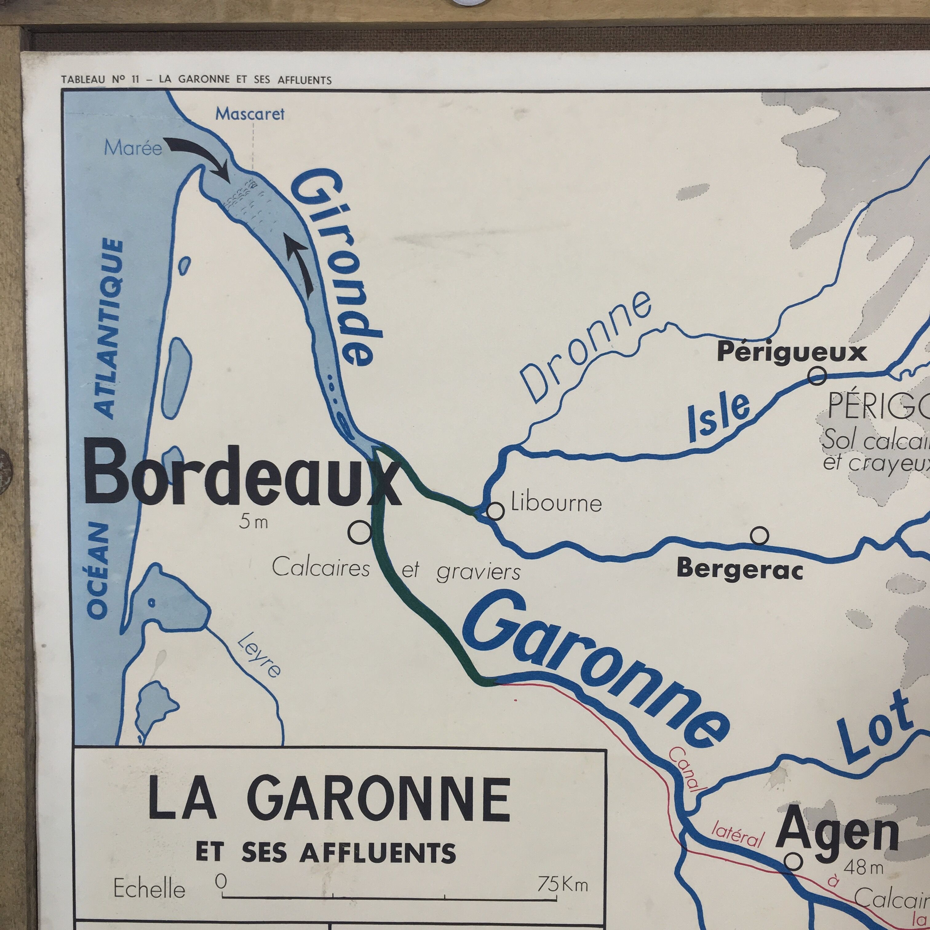 The loire geographical solar poster double sided