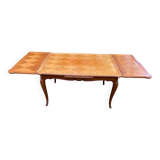 Table à manger rectangulaire extensible Louis XV en bois massif 220cm