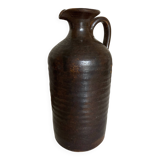 potter's pitcher vase in sandstone turned with coil Puisaye 1970