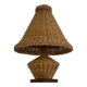 Lampe en osier et bois années 50
