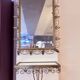 Vintage brass Deknudt mirror with shelf, 1970s