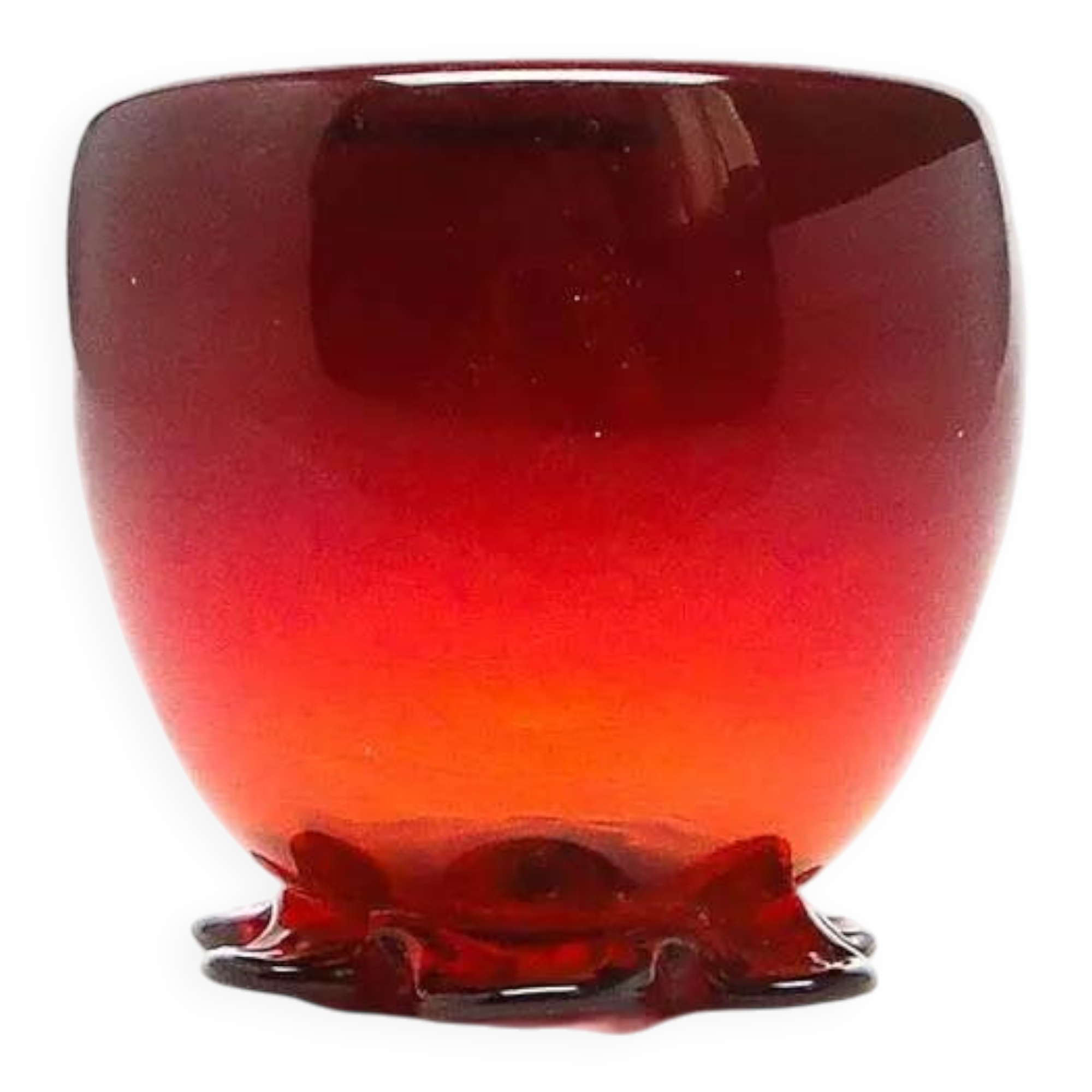 Vase, mid-century modern, glass, designed by J. Słuczan-Orkusz, Poland, 1970s