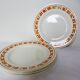 4 flat plates in iron earth from Salins, Lucette model 210809