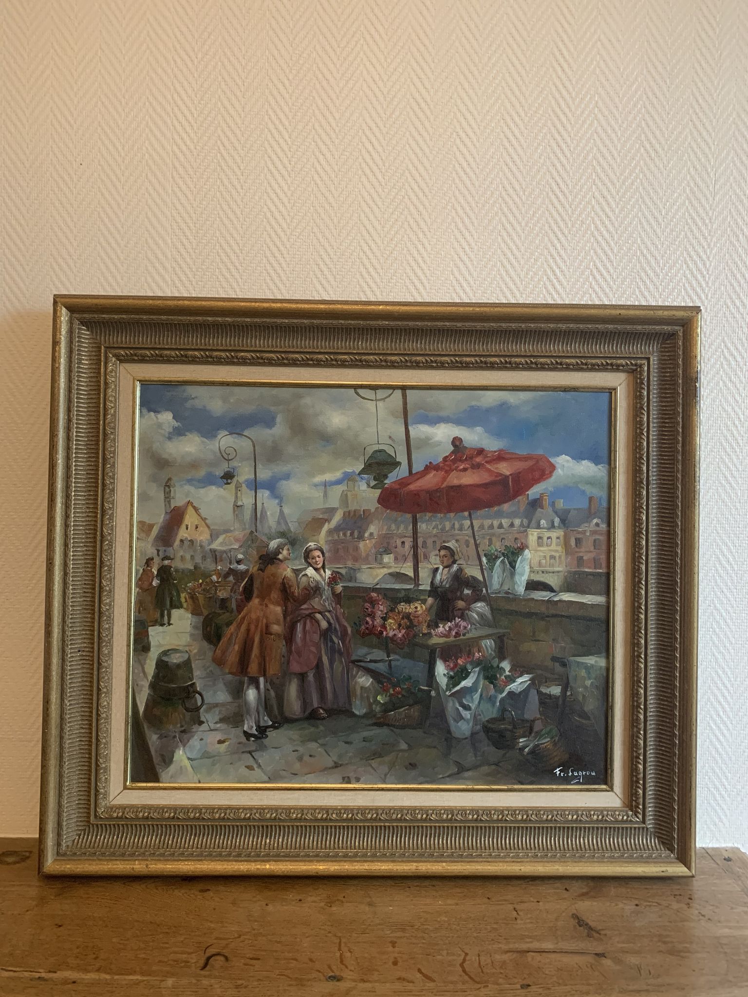 Tableau rive de la seine Paris Freddy Lagrou