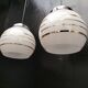 Pair of opaline pendant lights