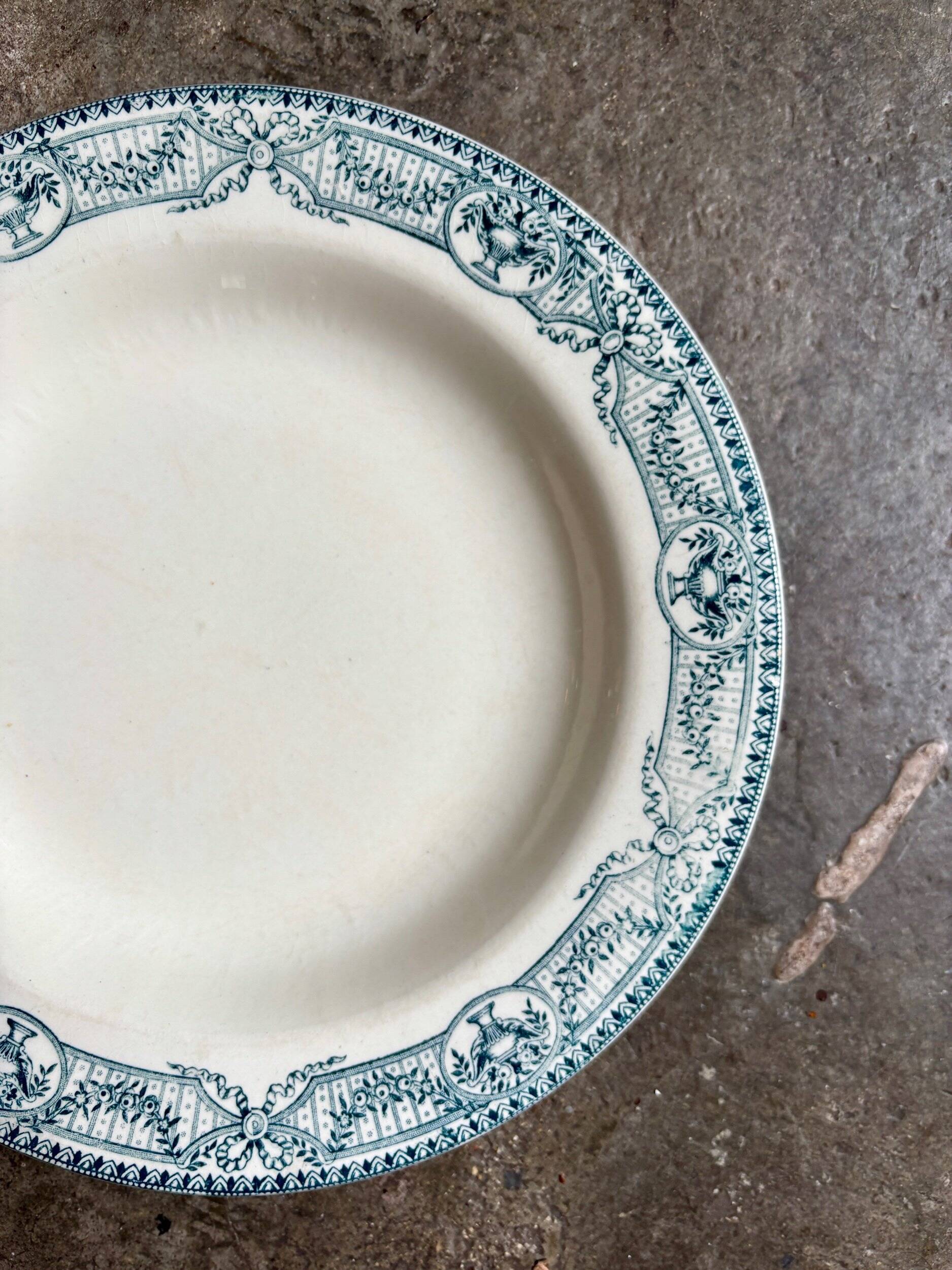 Salins ironstone soup plate, "Directoire" service