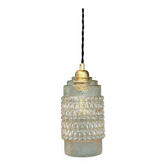 Vintage moulded glass suspension globe