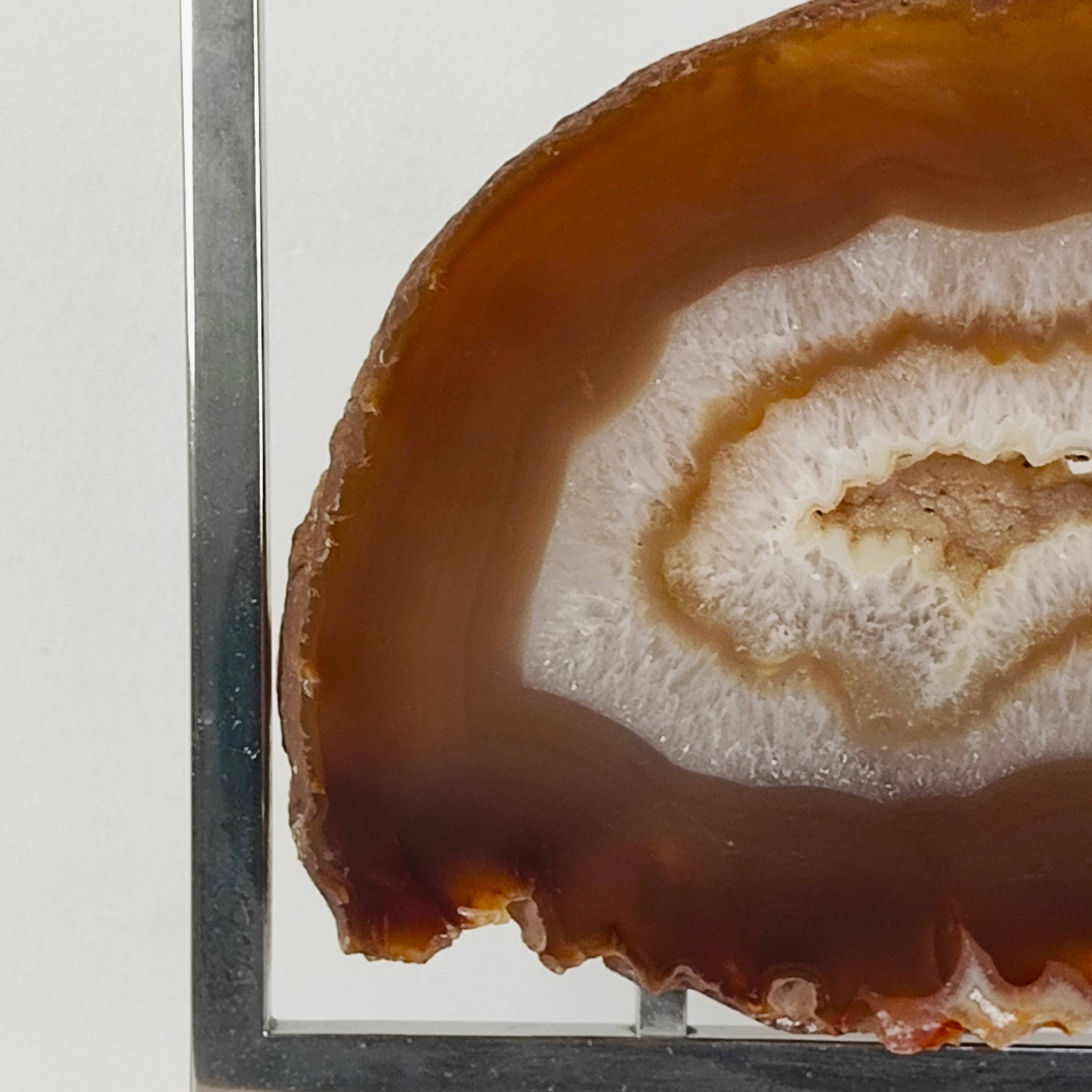 Agate and chrome lamp