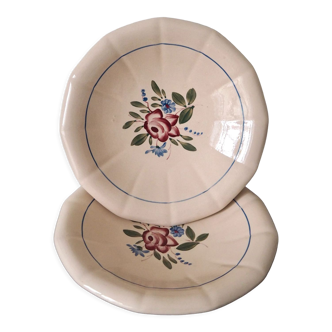 Pair of round dishes Digoin 9177