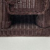 Rattan and bamboo elephant pedestal or side table, France, 1970s