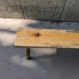 Handcrafted bench wabi-sabi japandi country decoration slow Japanese design