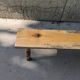 Banc artisanal wabi-sabi japandi décoration campagne design japonisant slow