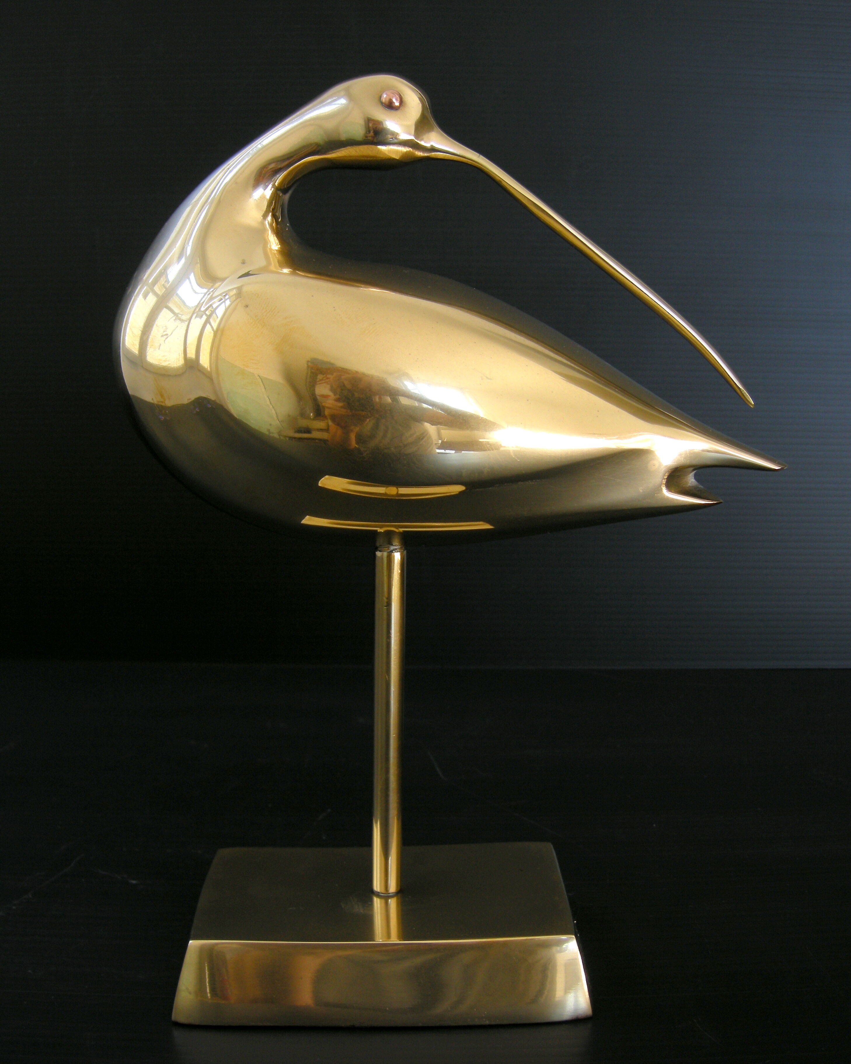 Vintage decorative bird 1970 brass