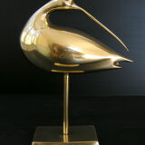 Vintage decorative bird 1970 brass