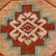 Tapis oriental turc vintage rouge crème, 39 x 84 cm
