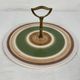 Vintage presentation plate Gien – Sage green and ochre