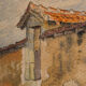 Watercolor on paper Maison Bouheben in Aubagnan by G. Rémy 1932
