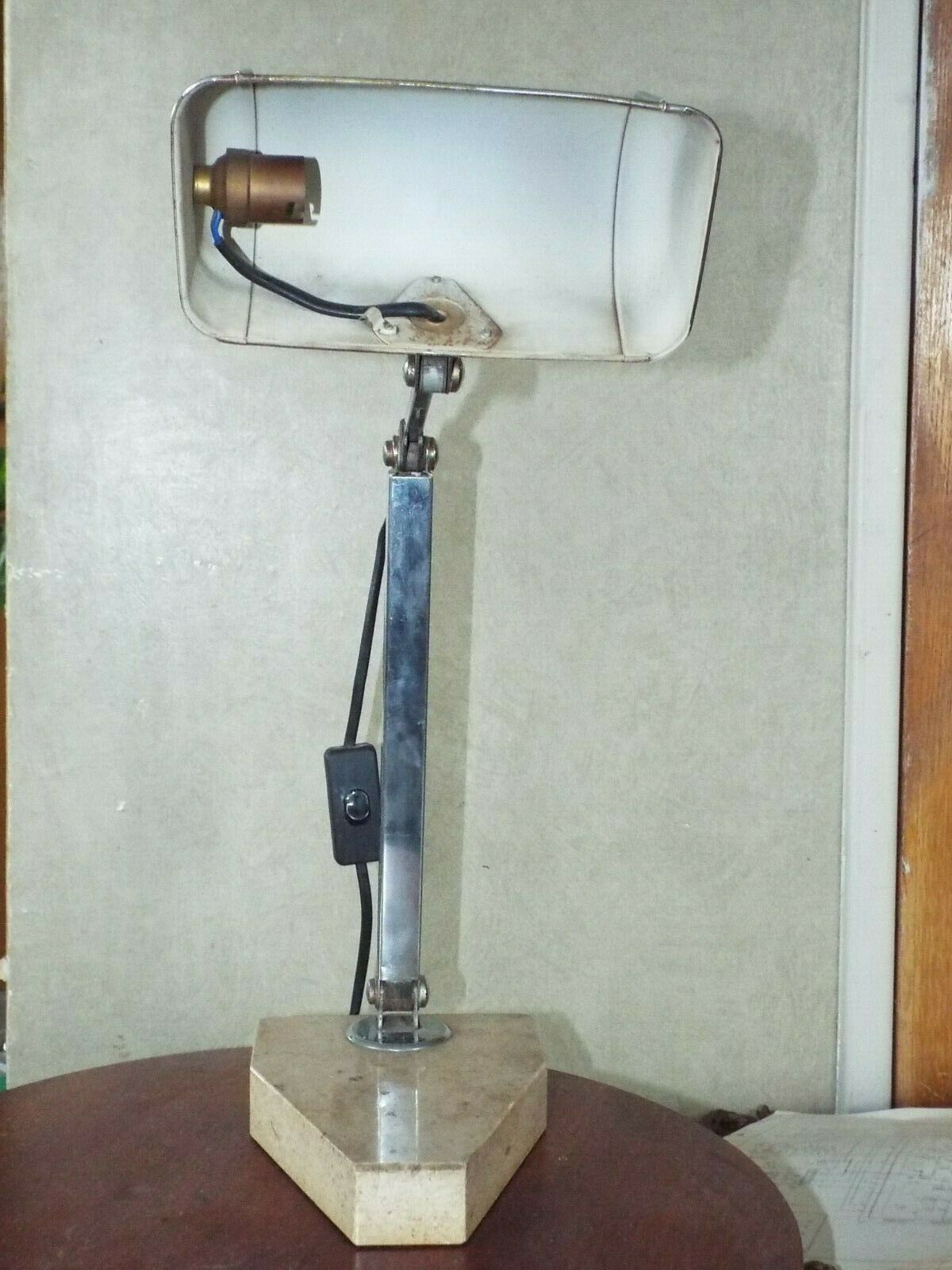 Luxury art deco desk lamp pirouette marble