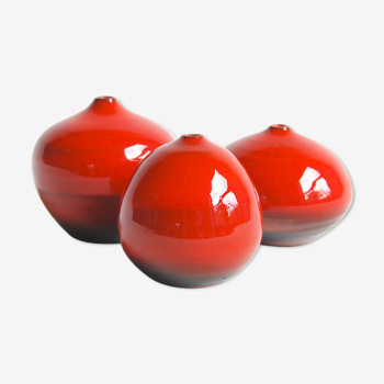 Trio of red ceramics Antonio Lampecco