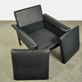 Leather armchair by hans olsen, denmark 1960s