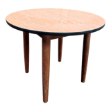 Table basse d'appoint pieds fuselés plateau formica vintage 50 60