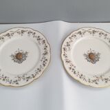 Deux assiettes anciennes en porcelaine de paris l'escalier de cristal