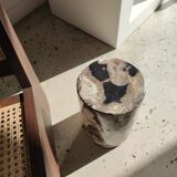 Side table in petrified wood