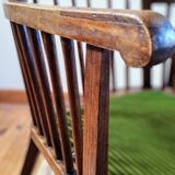 Spindle back arm chair with wings Arts and crafts style 1900s