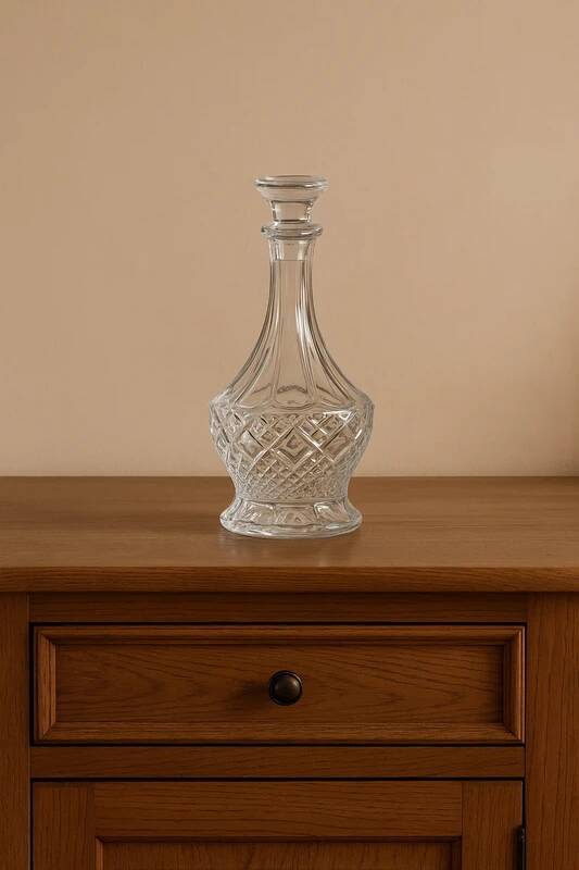 Elegant cut-glass carafe – classic and refined style