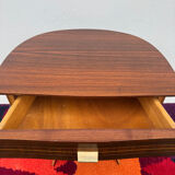 1950s half-moon tripod bedside table