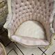 Paire de fauteuil bergère en soie 1960"