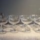 8 antique Baccarat crystal champagne coupes with engraved decoration.