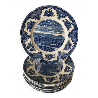9 Assiettes à dessert Johnson Bros England Old Britain Castles / Chatsworth