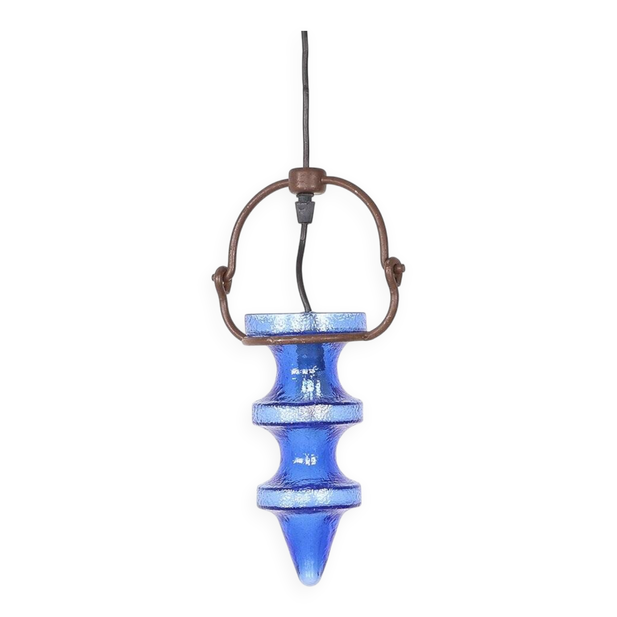 Stalactite blue glass pendant lamp by Nanny Still for Raak, 1960s
