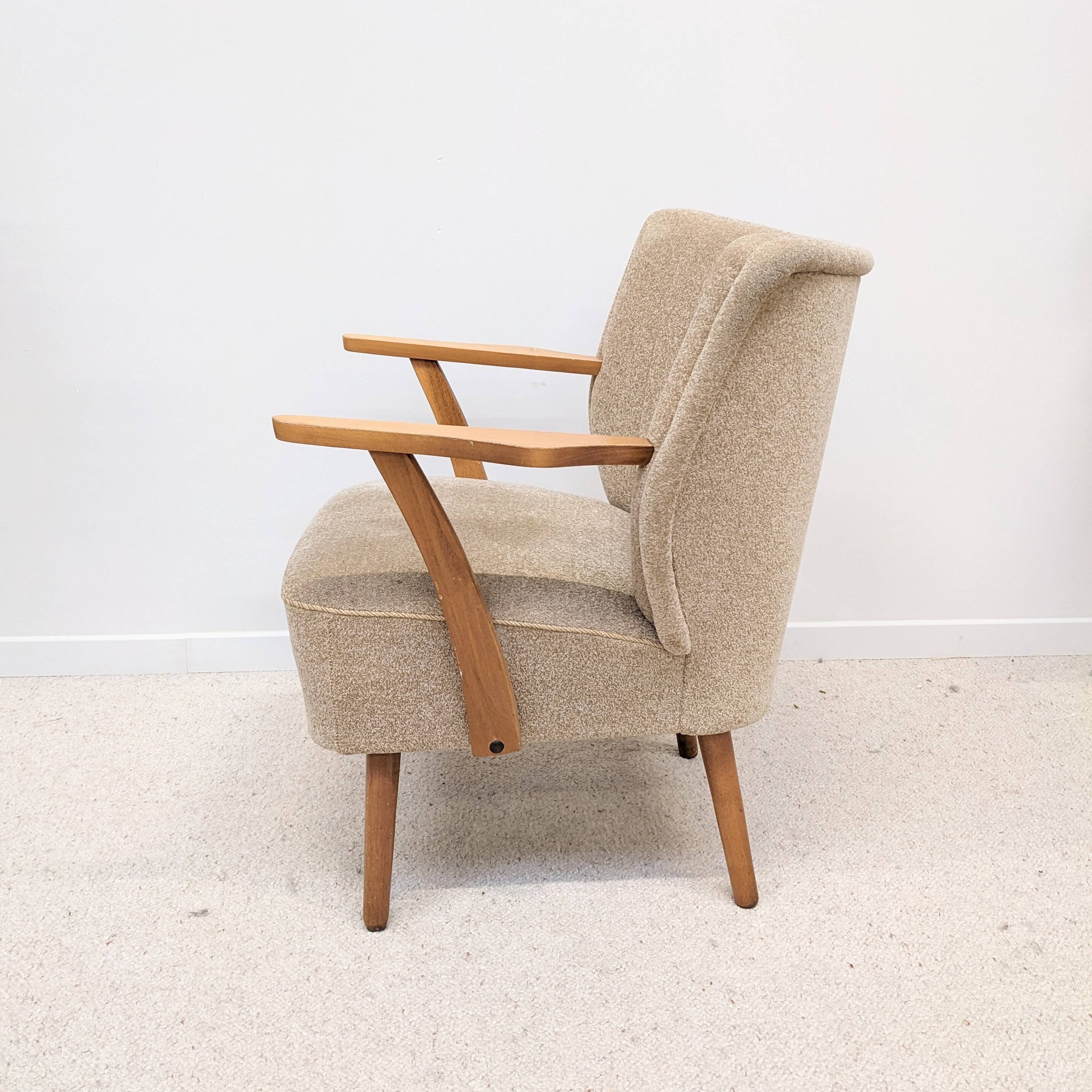 Beige cocktail armchair