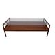 Rosewood coffee table with glass top, 1970s