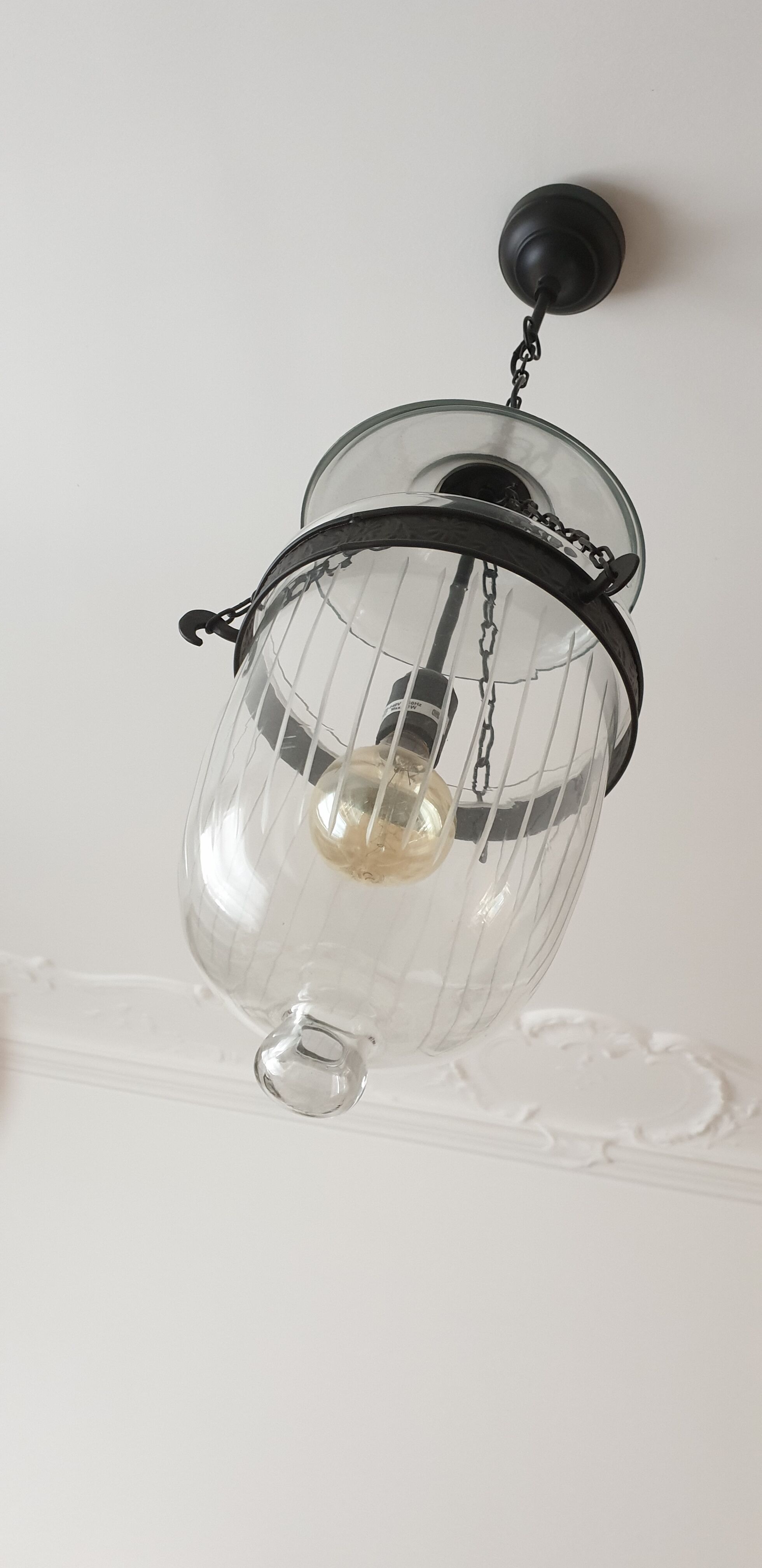Glass globe hanging