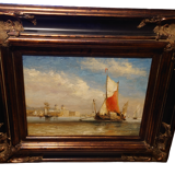 Oil on canvas Venice signed Cristaux 1956