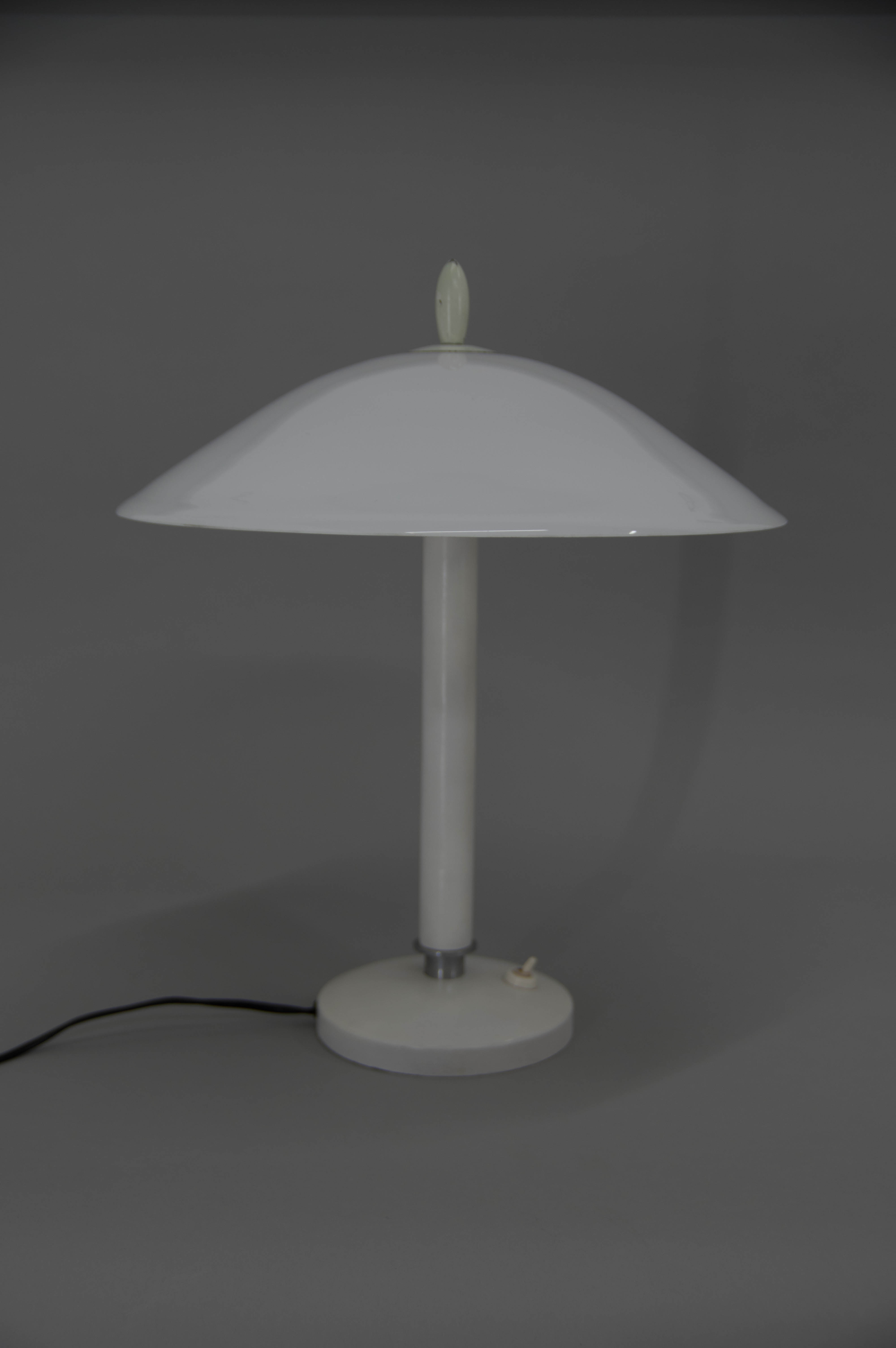 White mid-century table lamp, 1950s